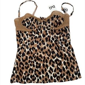 Dolce Gabbana Leopard Print Corset Top